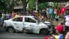 Korsleting Listrik Taksi Ludes Terbakar