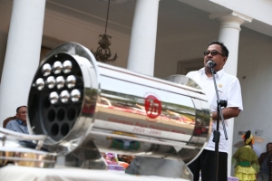 Gubernur Banten Menyambut Kedatangan Rombongan Tim Ekspedisi Kapsul Waktu 2085
