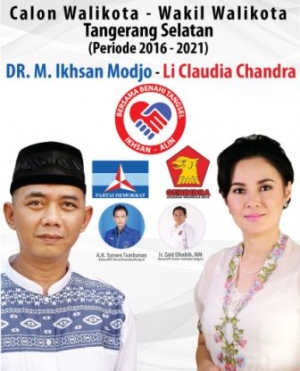 Daftar Ke KPU Tangsel, Ikhsan Modjo-Li Claudia Chandra Lancar Tanpa Hambatan
