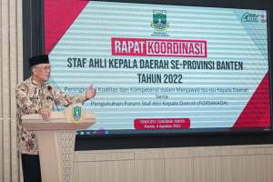 Kukuhkan Forsakada Banten, Pj Sekda Provinsi Banten M Tranggono Harapkan Staf Ahli Tingkatkan Peran Aktif dan Profesionalisme