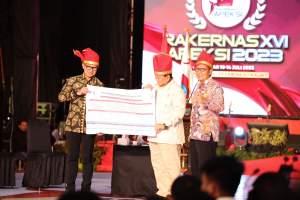 Menhan Prabowo Bicara di Rakernas Apeksi XVI 2023 Makassar, Tegaskan Pentingnya Hilirisasi