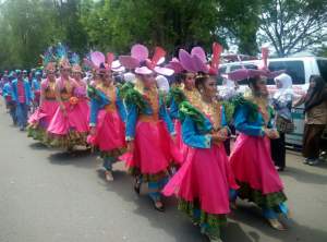 para penari Anggrek asal Tangsel yang mengikuti Pandeglang Culture Festival, Sabtu kemarin 