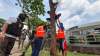 Pelanggar PSBB di Tangsel Dikenai Sanksi Saling Hormat dan Manjat Pohon