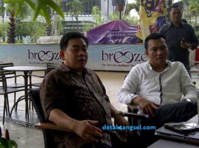 Silahturahmi Politik Ketua DPC PDIP tangsel Bayu Murdani dan Zaid Elhabib Ketua DPC Gerindra, Rabu (1/4)