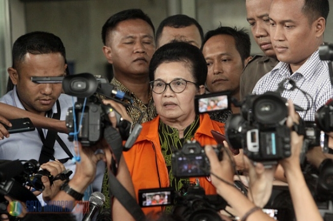 Mantan Kemenkes Siti Fadilah Ditahan KPK
