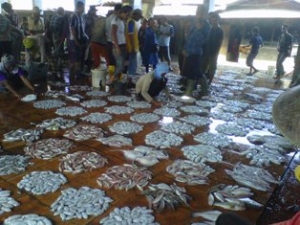 Tangerang- Suasana Tempat pelelangan Ikan di BPI Pakuhaji,Sabtu (18/12)