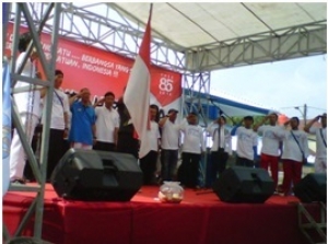 DPD KNPI Kota Tangerang Peringati Har Sumpah Pemuda ke-85 di GOR Tangerang,Minggu (27/10).DT