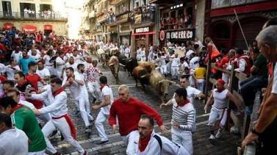 Festival San Fermin di Pamplona, Spanyol/ (AFP Photo)