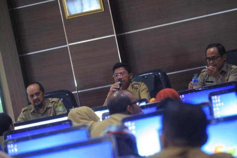 Wakil Walikota Tangerang Sachrudin saat memberikan pemaparan pada sosialisasi Peraturan Wali Kota (Perwal) Tangerang Nomor 44 Tahun 2016 tentang Tugas Belajar.