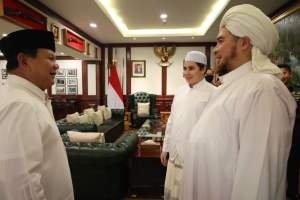Habib Jindan bin Novel Silaturahmi Ke Menhan Prabowo, Berikan Tausiyah Ramadan Kepada Keluarga Besar Kemhan