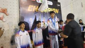 Akhir Perjuangan, Atlet Panjat Tebing Putra Provinsi Banten Raih Medali Perak