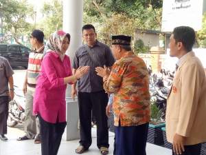 Wali Kota Tangerang Selatan, Airin Rachmi Diany saat pelantikan Pemuda Muhammadiyah