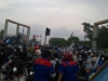 Ribuan Buruh Blokir Gerbang Puspemkab Tangerang