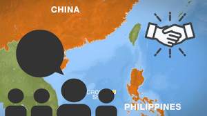 Peta yang menunjukkan posisi China dan Filipina. (Foto: aljazeera) Ilustrasi: Aisyah/dt