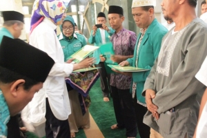 Airin Rachmi Diany saat menghadiri acara Kegiatan Silaturahmi 1000 Marbot di Masjid Al Mujahidin