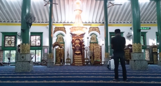 Ruang Mimbar imam Masjid Agung Palembang