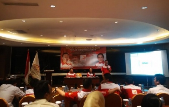 Sayap Partai Gerindra Tunas Indonesia Raya (TIDAR) saat menggelar Rapat Pimpinan Daerah (RAPIMDA) di Hotel Soll Marina Serpong Utara Kota Tangerang Selatan.