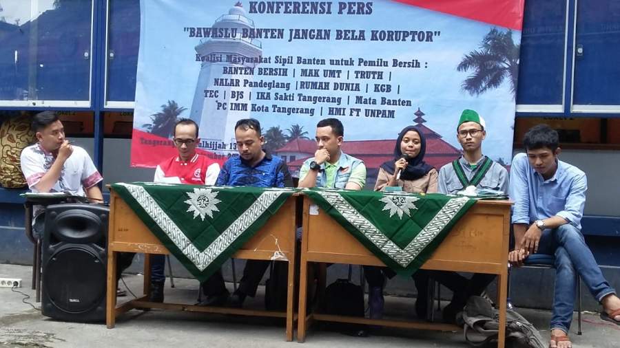 Koalisi Masyarakat Sipil Banten: Bawaslu Jangan Bela Koruptor