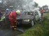 Mobil Mercy Terbakar, Jalan Cabe Raya Macet Total