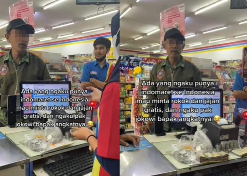 Pria Ini Minta Rokok di Minimarket, Ngaku Polisi dan Anak Angkat Jokowi