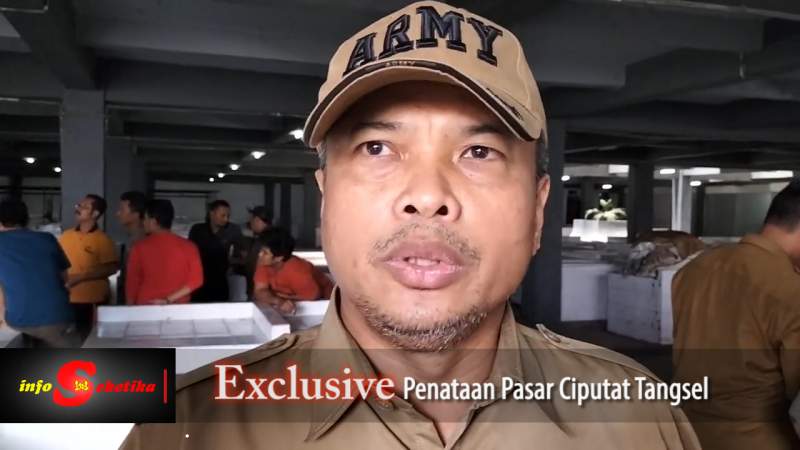 Kepala Dinas Indag Tangsel Heru Santoso pasca penataan kawasan pasar Ciputat