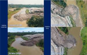 Tanggap Darurat Pasca Gunung Sampah Longsor ke Sungai Cisadane