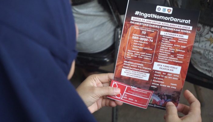 Mahasiswa Ilmu Komunikasi UPJ bersama DPKP Kampanyekan #IngatNomorDarurat