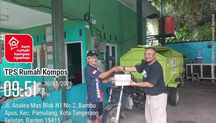 TPS 3R Vipamas 2 Terima Kendaraan Operasional R3 dari DLH Tangsel