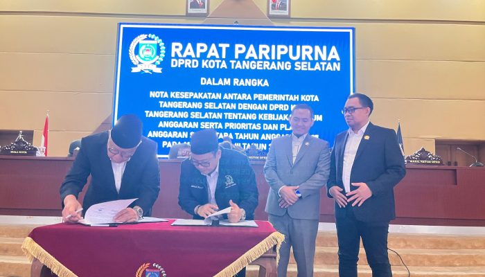 DPRD dan Pemkot Sepakati KUA PPAS, APBD Tangsel 2027 Diproyeksikan Rp4,96 Triliun